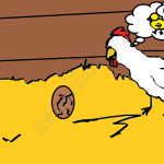 Chicken and Egg Illustration by Huda Kazmi