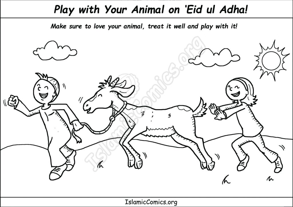 Play with Your Animal in 'Eid ul Adha (Coloring Page)! – Islamic Comics