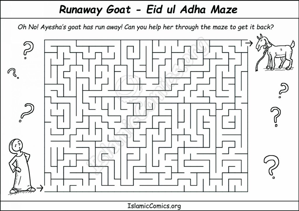 Runaway Goat Maze Activity (Islamic Comics)