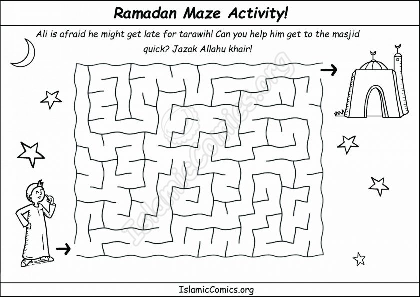 Ramadan Maze Activity Sheet - Islamic Activity Sheets