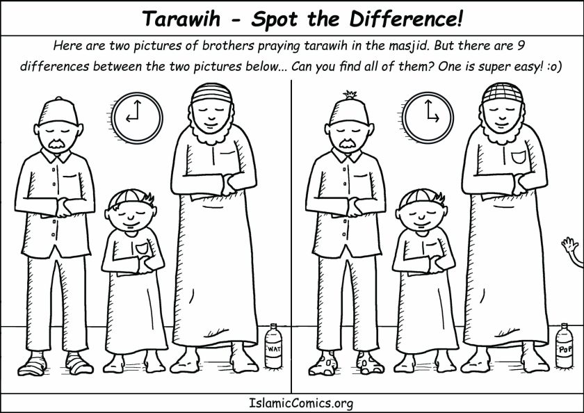 Spot the Difference in Taraweeh - Islamic Activity Page
