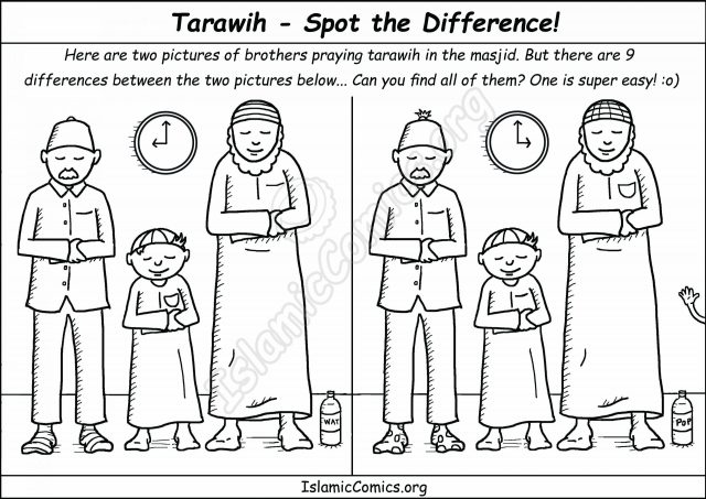 Tarawih - Spot the Difference (Ramadan Activity Sheet)