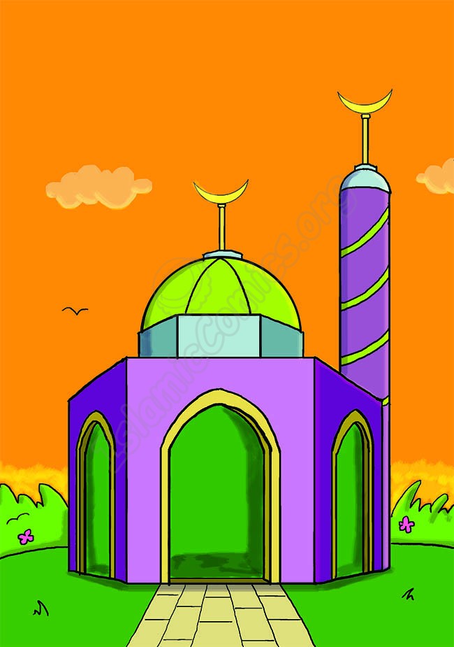 What a lovely masjid! (Islamic Illustrations)
