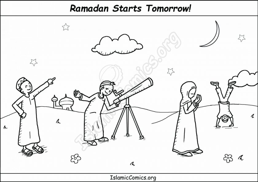 Ramadan is Tomorrow - Islamic Coloring Page