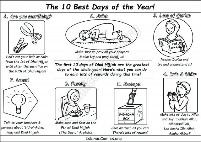 The Best 10 Days of the Year - Coloring Page