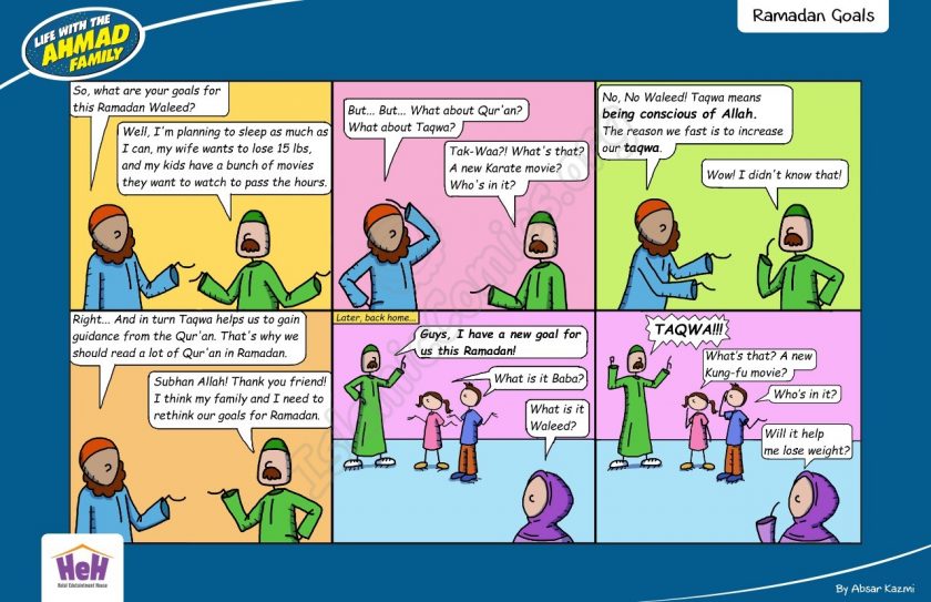Ahmad Family Comic - Ramadan Goals