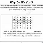 Why Do We Fast? - Ramadan Activity Sheet