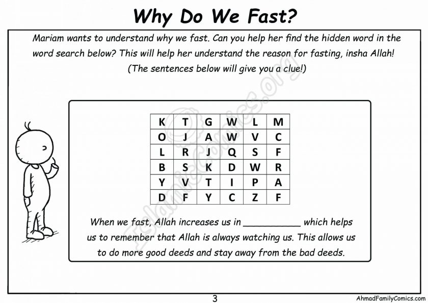 Why Do We Fast? - Ramadan Activity Sheet