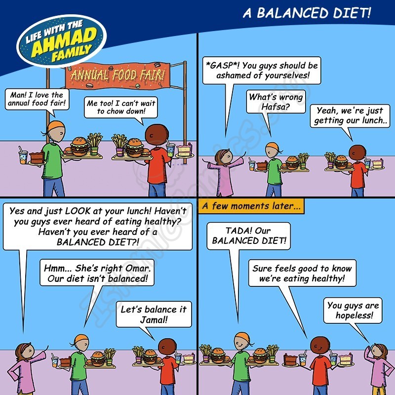 Balanced Diet - Ahmad Family Comic (Islamic Comics)