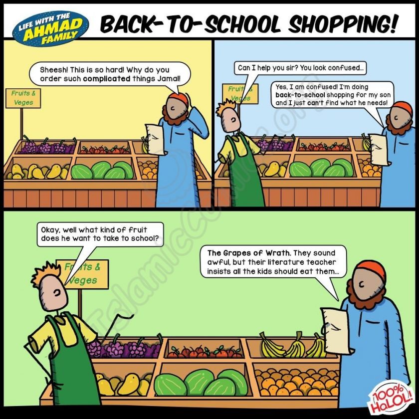 Back to School Shopping - Islamic Comics