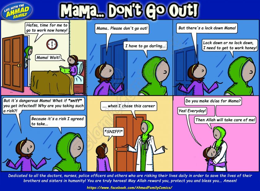 Mama... Don't Go Out! - Ahmad Family Comics