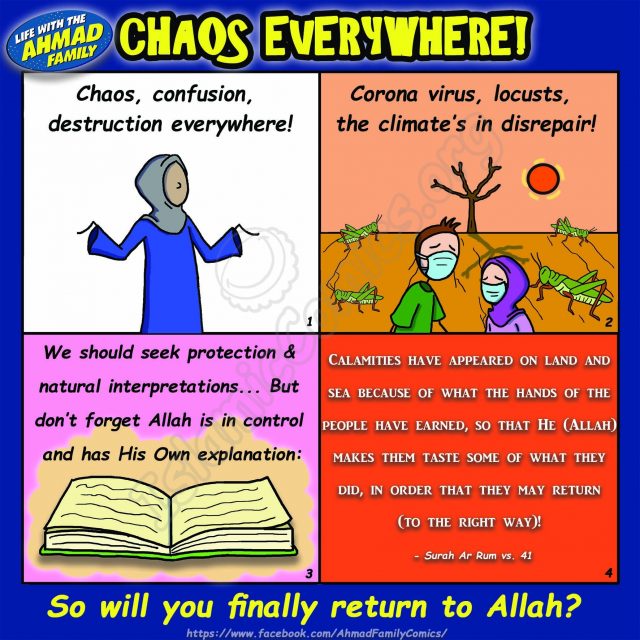 Chaos has appeared on Land & Sea - Ahmad Family Comics