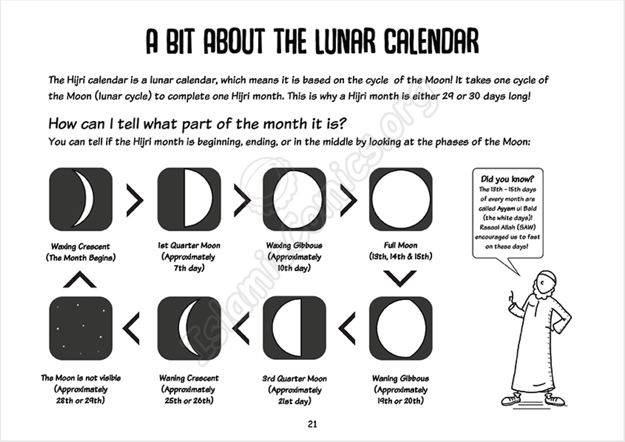 Download Jamal Learns The Islamic Months Hijri Calendar Coloring Activity Book Pdf Islamic Comics
