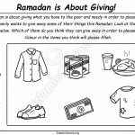 Ramadan is About Giving - Islamic Coloring Sheet