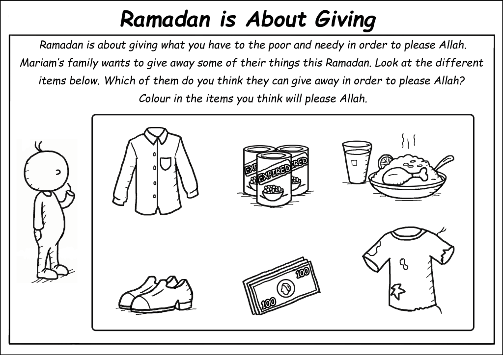 Ramadan is About Giving Activity Sheet - Islamic Comics