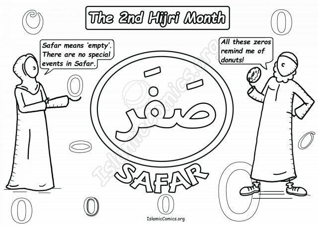 Safar - The 2nd Islamic Month (Coloring Page)