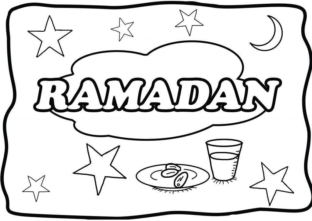 Ramadan Coloring Page in English - Islamic Comics