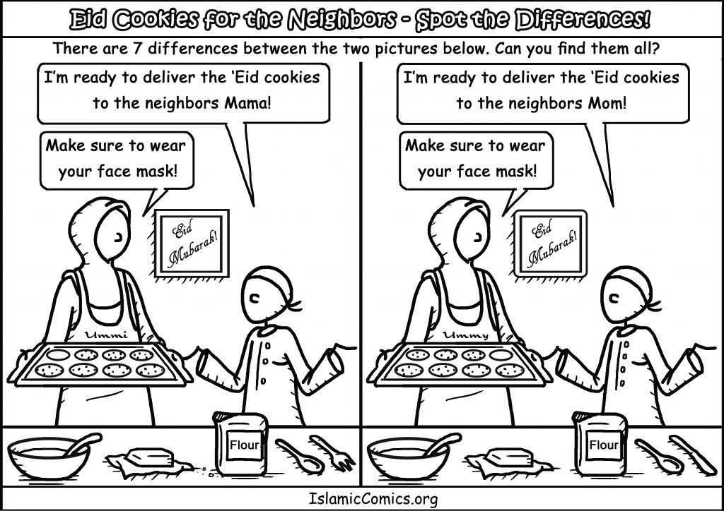 Let's Bake Eid Cookies for Neighbors - Islamic Comics