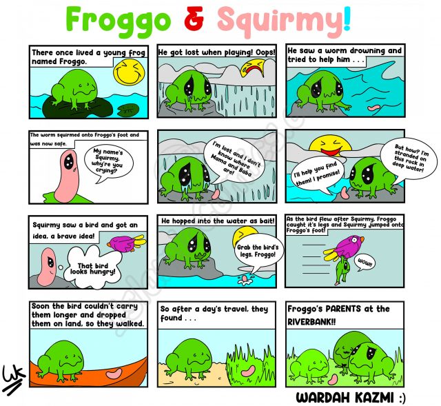 Froggo and Squirmy - Comic by Wardah