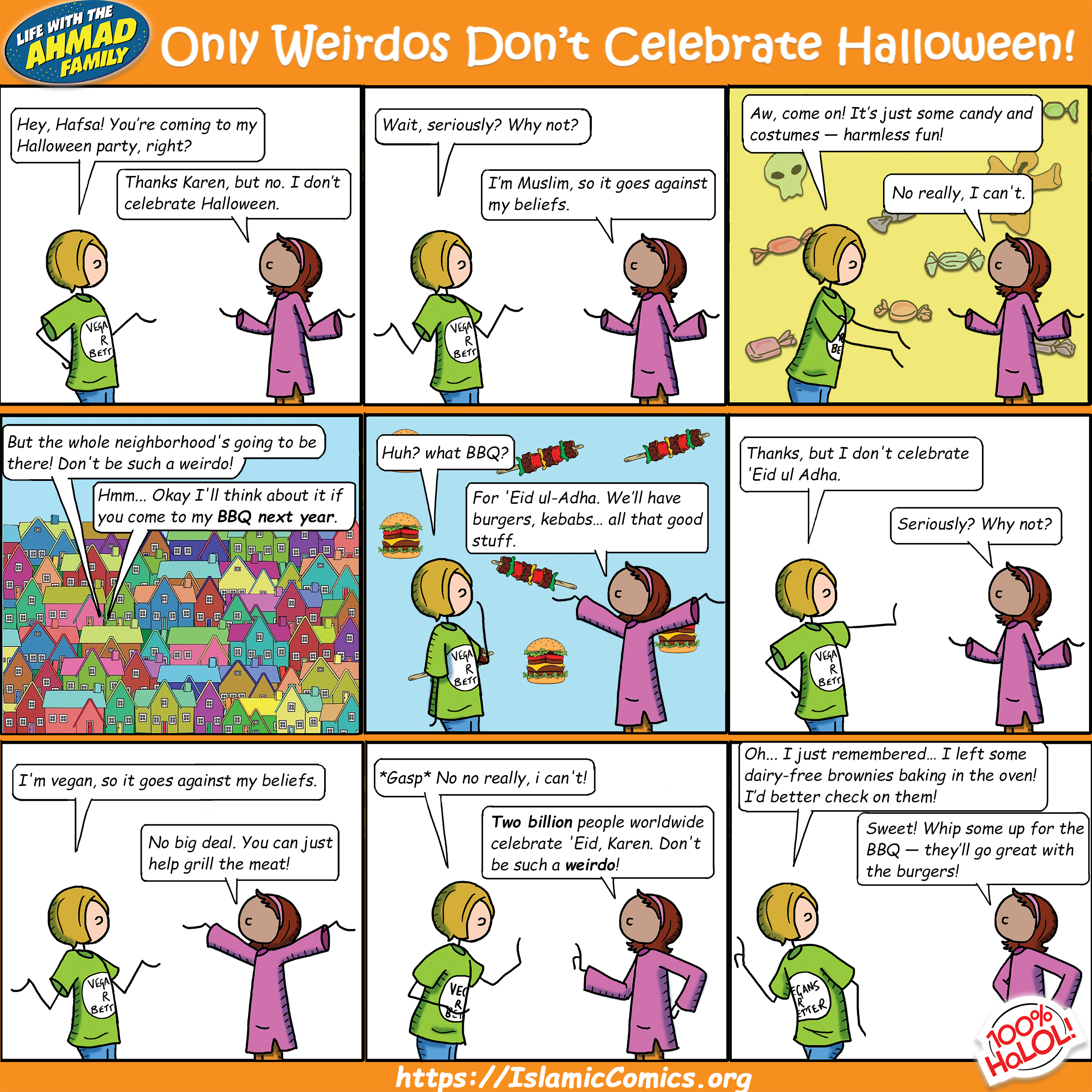 Only Weirdos Don't Celebrate Halloween! - Islamic Comic