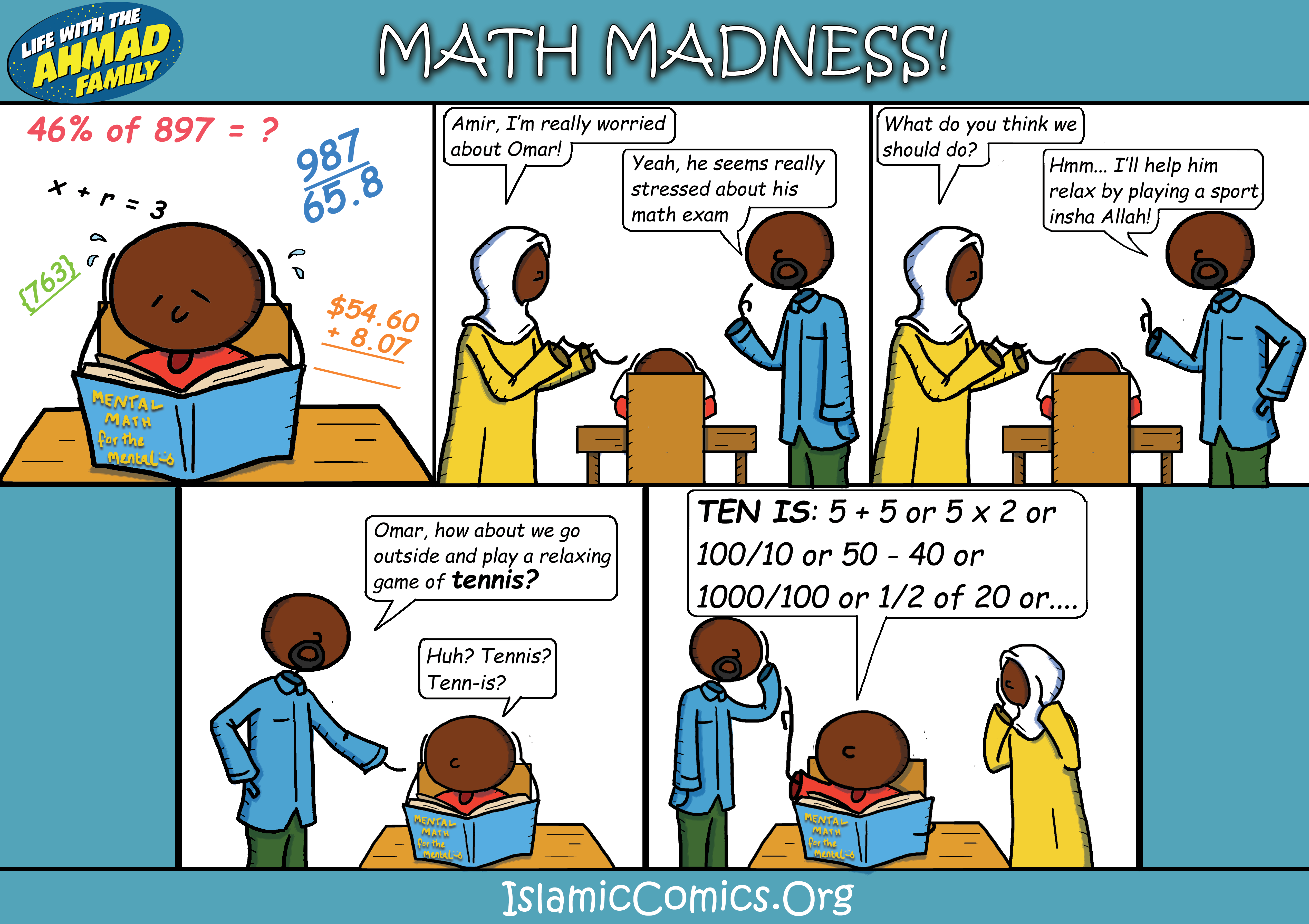 Math Madness - Life with the Ahmad Family Comic