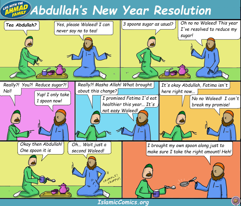 Abdullah's New Year Resolution - Ahmad Family Comic